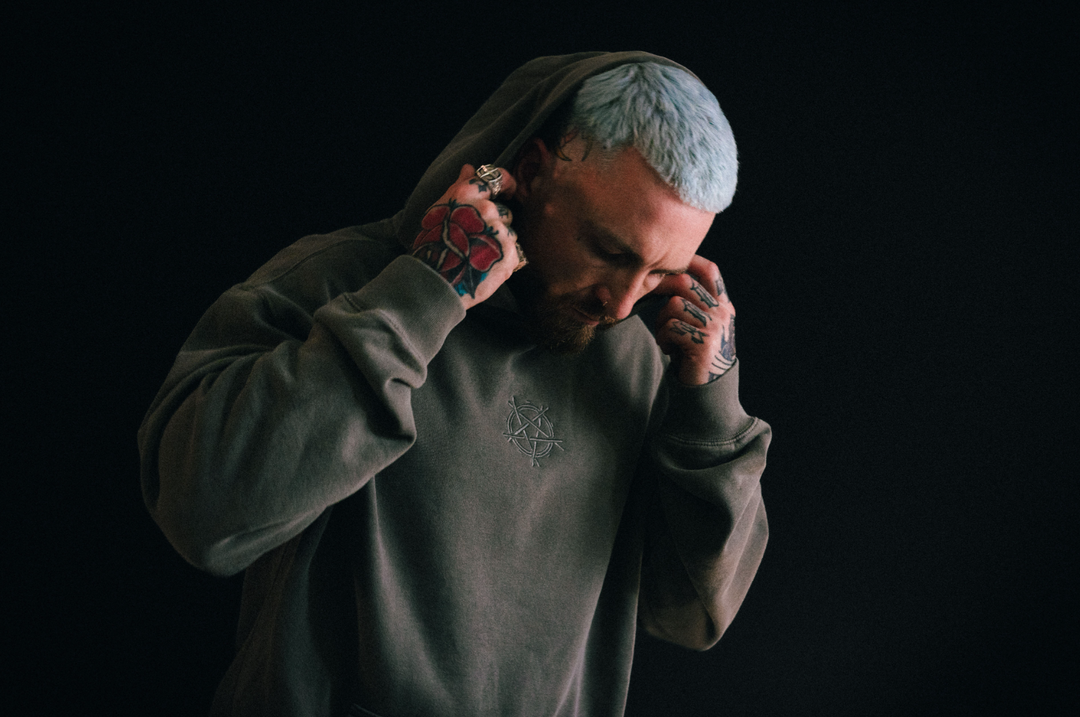 Slam Faded Grey Embroidered Hoodie