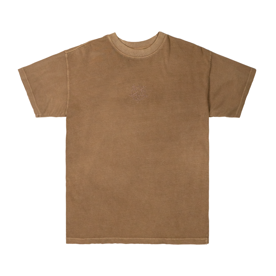 SLAM EMBROIDERED T-SHIRT TAUPE