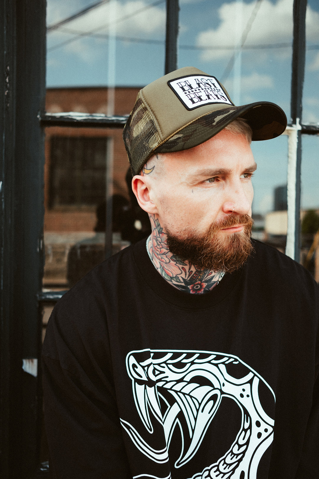 BLAST BEATS TRUCKER HAT - CAMO