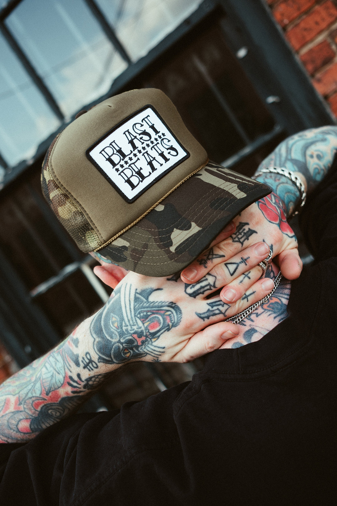 BLAST BEATS TRUCKER HAT - CAMO